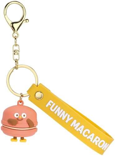 スケーター(Skater) ラバー マスコット付 キーホルダー FANNY MACARON ファニーマカロン フランボワーズ ZRMKH1-A