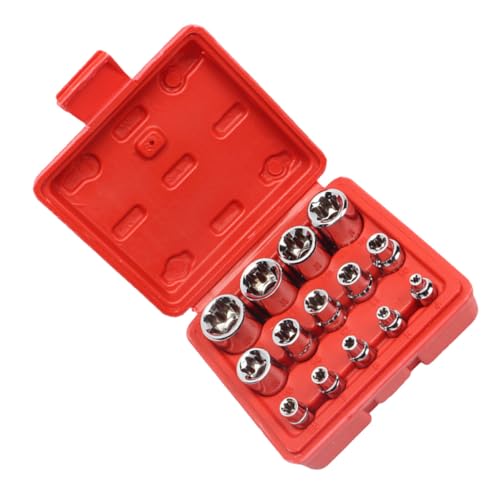 Ensemble de 14 douilles hexagonales E de haute précision en acier avec coffret de rangement - 2