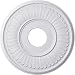 Ekena Millwork CM15BE Berkshire Ceiling Medallion, 15 3/4"OD x 3 7/8"ID x 3/4"P (Fits Canopies up to 7"), Factory Primed