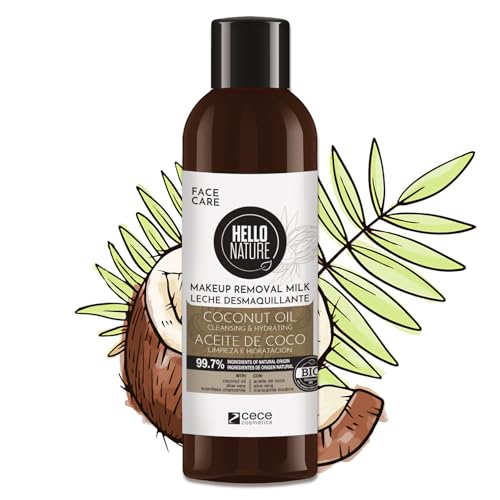 P-Beauty naturalne mleczko do czyszczenia twarzy – delikatny środek do usuwania makijażu z ekologicznym olejkiem kokosowym, wegański, przyjazny dla oczu, mleczko oczyszczające do skóry wrażliwej