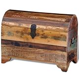 FOPEAS Handcrafted Rustic Storage Chest - Vintage Style Wooden Blanket Box for Organizing Reclaimed Wood Trunk with Character - Handmade Vintage Storage Solution-Brown