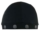 Harley-Davidson Men's Willie G Skull Logos Skull Cap, Solid Black SK119980