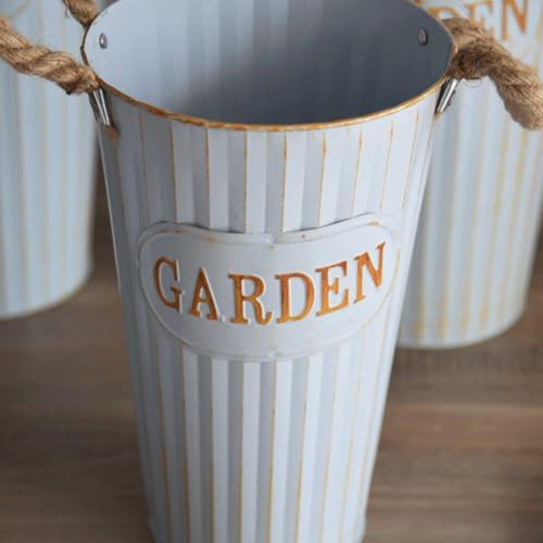 Jardinière de fleurs sèches et pots de fleurs en métal rétro - 8