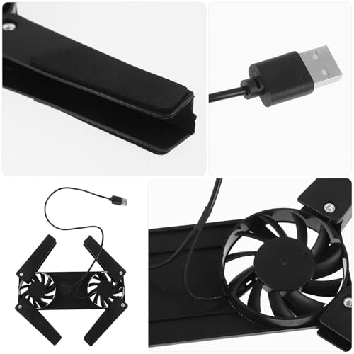 Base Ajustable de Plástico para Laptop con Ventilación Negra miniatura 4