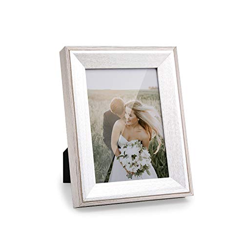 Afuly Fotorahmen 13 x 18 Holz Bilderrahmen mit hellbraunen Rand