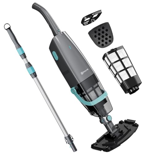 PoolMr Cordless Handheld Pool Vacuum, Rechargeable Pool Cleaner with 18.5 Gal/Min Suction, 60 Min...