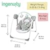 Ingenuity Comfort 2 Go Columpio acolchado compacto portátil de 6 velocidades con música, se pliega fácilmente, 0-9 meses (Fanciful Forest) #4