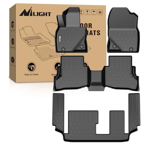 Image of Nilight Floor Mats for Mazda CX-9 (7 Seat Only) 2016-2023 | for CX9 2016 2017 2018 2019 2020 2021 2022 2023 All Weather Custom Fit Heavy Duty Floor Liners