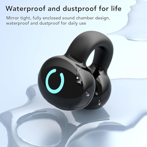 Image of Open Ear Wireless Earbud, V5.3 Clip On Earphone, Single Ear Clip Earbud with Noise Cancelling, IPX5 Waterproof, for Sports Running (Multicolor)