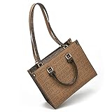 FOXLOVER Womens Top Handle Handbag Ladies Designer PVC Faux Leather Tote Shoulder Bag