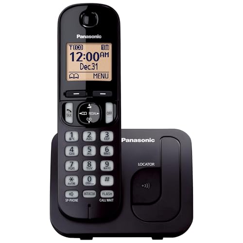 Panasonic Cordless Phone, 1.6" Backlit Display, Call Block, Speakerphone, 10