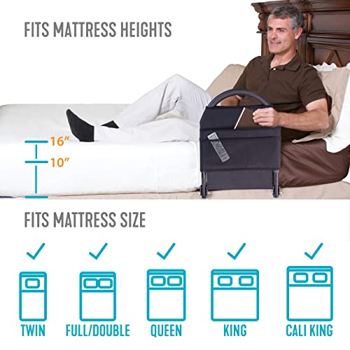 Stander Bed Rail Advantage Traveler, Bariatric Bed Assist Rail For Elderly Adults, Folding Safety Handle With Organizer Pouch #TOP3