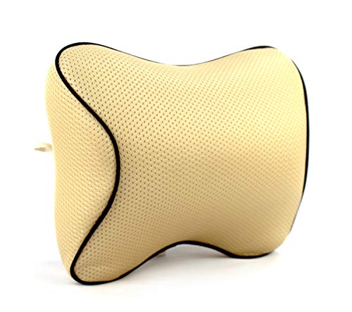 Cojín Almohada Cervical para Coche, Cojines para Conductores, Cojin Asiento Coche con Espuma Efecto Memoria, Ergonómica y Funda de Malla 3D (912795)