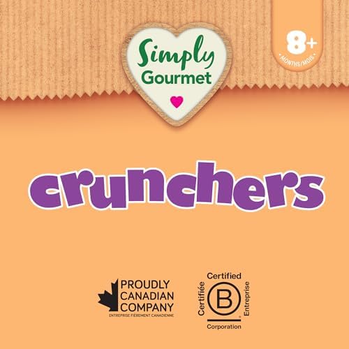 Simply Gourmet Crunchers, Zesty Veggie, 6 x 32g | 8 Months+ | No Added Sugar, Dairy Free | Made in Canada - 4
