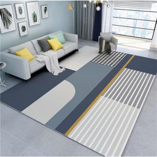 Moquette sol tapis salon lavable grand format au design moderne - 2