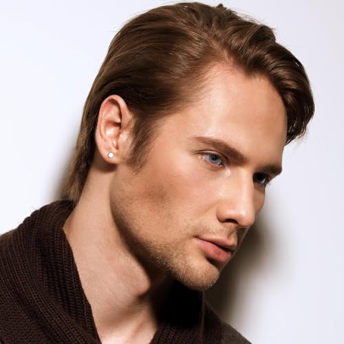 FindChic Hypoallergenic Sterling Silver Small Bar/Heart/Dot/Triangle/Butterfly/Lightning Studs Earrings Minimalist Geometric Jewelry Valentine Gifts for Women Men Girls, with Gift Box3