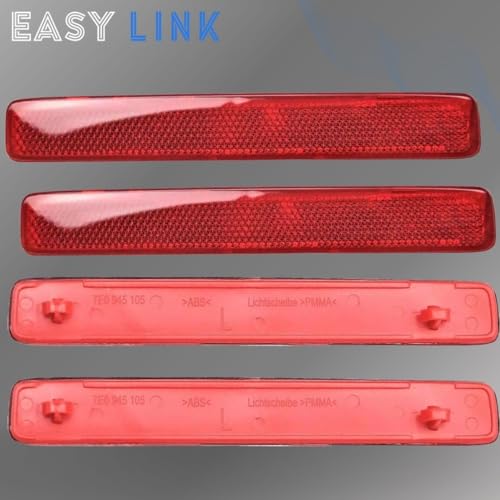 Easy Link 2x Reflektor Rückstrahler Stoßstange Links Rechts Kompatibel mit VW T5 Transporter Caravelle Multivan 2003-2012 7E0945106 7E0945105