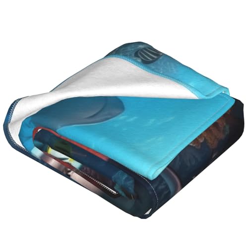 Couverture flanelle requin aux finitions soignees pour deco premium - 5