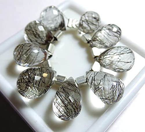 Quartz rutilé noir naturel pour sublimer vos bijoux faits main - 2