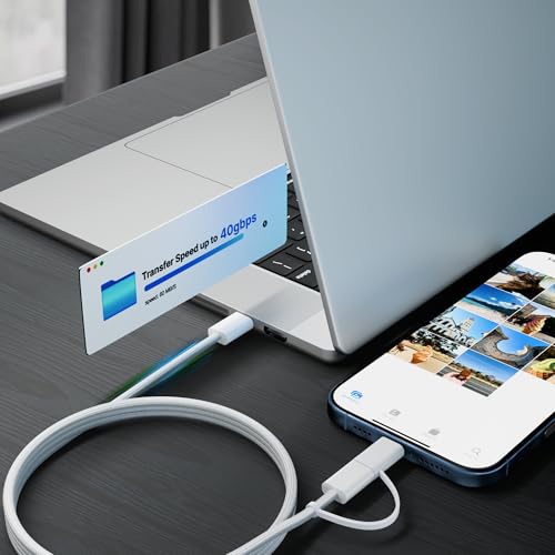 Image of Basesailor 60W 2 IN 1 USB C to Lightning & Type C Charging Cable [MFi Certified] Fast PD Charging for iPhone Air /17 /17 Pro & Pro Max,16e /16 /16 Plus /16 Pro & Pro Max,iPhone 15 /14 /13 /12 /11 Series & More