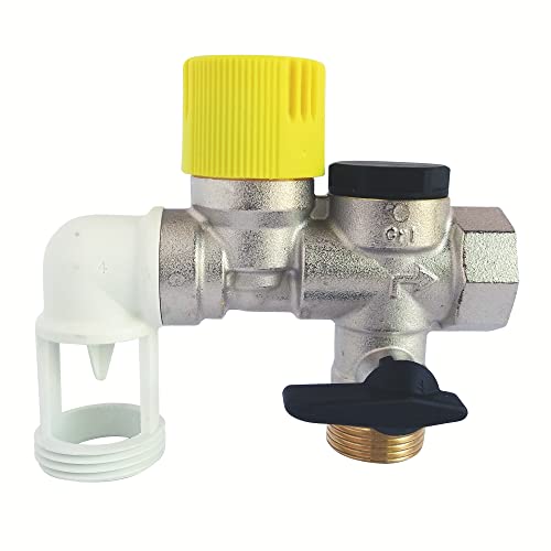 Groupe de Sécurité siège téflon NF 20/27 (3/4'') pour eau calcaire avec une garde d'air coudée Il permet d'éviter les surpressions dans le chauffe-eau Organe de sécurité obligatoire