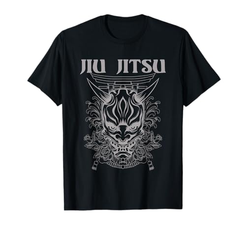 Máscara japonesa Demon Oni, kabuki Jiu-jitsu Kanji Camiseta