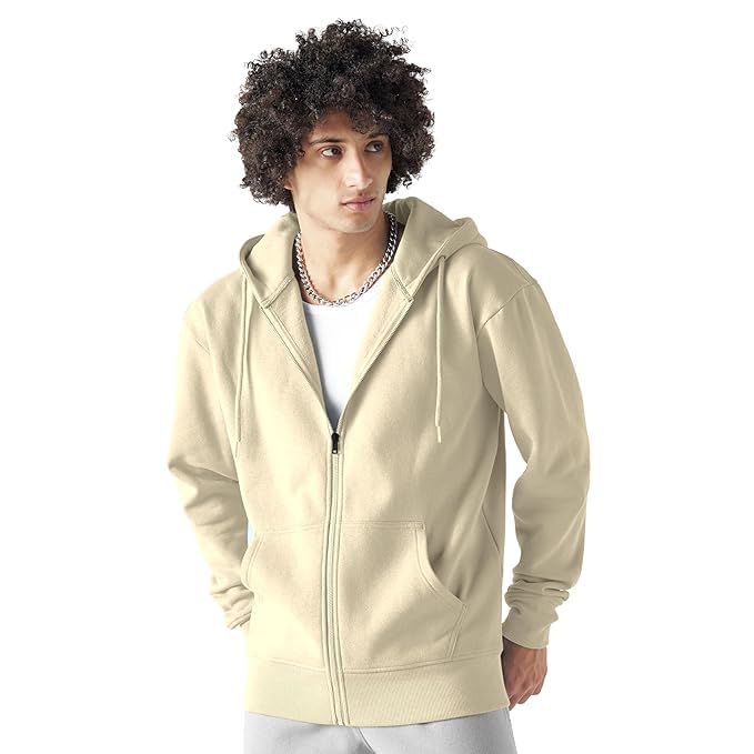 Image of FUNKY MONKEY Men's Full Zip Hoodie Sweatshirt | Soft Warm Fleece | Hooded Jacket | Loose Fit | Casual, Gym & Travel Winter Wear