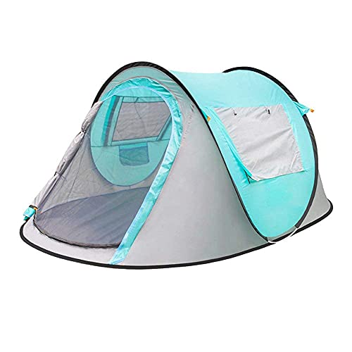Tente camping étanche portable double place abri de plage pop-up résistant vent