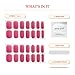 Heyhae Semi Cured Gel Nail Strips | No LED Lamp Needed | Summer, Solid, Red | Easy Apply & Remove, Salon Quality | Includes 28 Strips, 1 Prep Pads, Nail File & Wooden Stick - Hey, Grape Escape