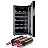 Adega De Vinhos Bebidas Climatizada 18 Garrafas Display temperatura com Sistema Termoelétrica Bivolt…