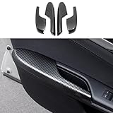 KELEIMAI Car Accessories Fit for Honda 10th Gen Civic 2016-2021 Inner Door Side Handle Armrest Panel Cover Trim (Carbon Fiber Style) 4PCS ABS