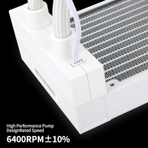 Image of Thermalright Aqua Elite 240 White ARGB V4 CPU Water Cooling,White Aio CPU Cooler, 240 Cooling Row Size,Double PWM Fans with S-FDB Bearings,for AMD /AM4 /AM5,Intel LGA1851 /1150 /1151 /1200 /1700