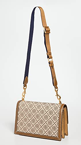 Tory Burch Women's T Monogram Jacquard Shoulder Bag, Hazel, Tan, Graphic, One Size3