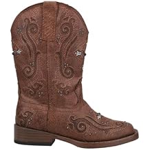 ROPER Kids Girls Faith Square Toe Casual Boots Mid Calf