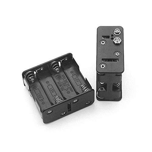 2 stuks 8 × 1,5 V AA zwart batterijhouder behuizing case kunststof batterij-opbergdoos met batterijaansluiting kabel… - Afbeelding 6