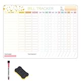 Bill Payment Checklist Calendar Magnetic Whiteboard for Refrigerator-Monthly Bill Payment Tracker Budget Planner Chart Bill Organizer Whiteboard for Personal Budgeting Financial
