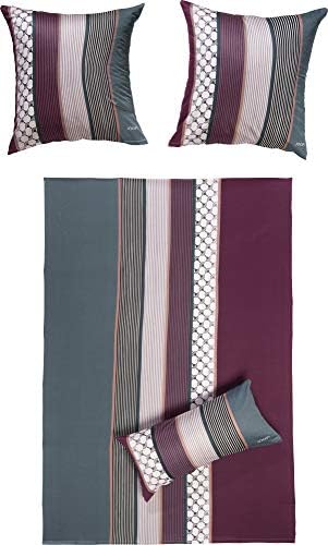 Joop! Bettwäsche Cornflower Stripes 4069 Deep Ocean – 100% Baumwolle, Comfort-Satin