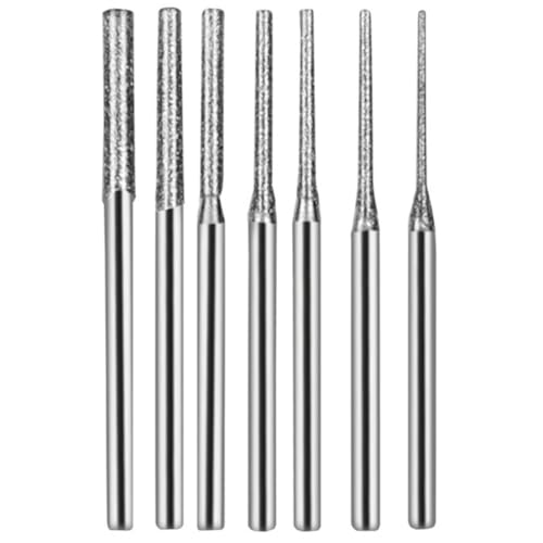 MoSundi Varilla de aguja de grabado, herramienta de molienda eléctrica extendida para tallado y perforación de jade, corindón galvanizado + hierro, arena fina abrasiva, plata