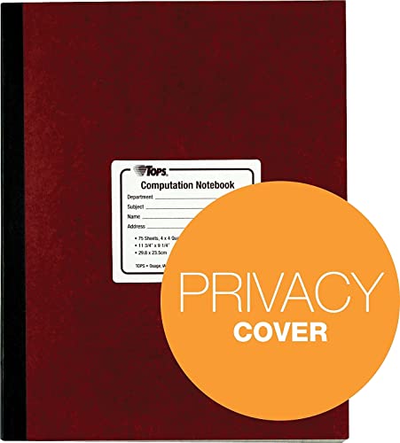 TOPS Computation Notebook, 4 x 4 Quad Ruling, 11 3/4"X 9 1/4",75 Sheets (35126)