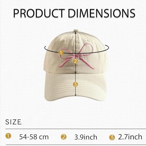Image of Coquette Baseball Hat Bow Baseball Cap Ponytail Hat for Women Cute Distressed Cap Funny Trucker Hats for Women