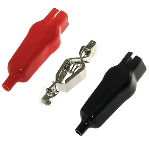 Ruiling 8-Pack 20A Insulated Alligator Clips Electric Circuit Test Testing Crocodile Clamps(4 Red+4 Black) #TOP2