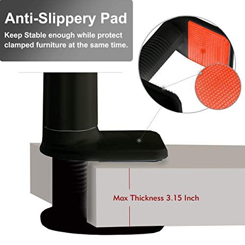 Cell Phone Clip on Stand Holder with Grip Flexible Long Arm Gooseneck Bracket Mount Clamp for iPhone