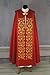 Vestment Red - Gothic style Cope with a matching stole and a cowl neck
