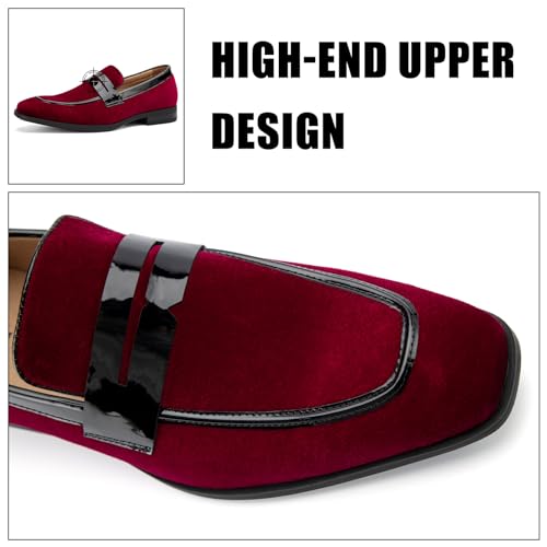 Image of JITAI Mens Velvet Loafers Dress Shoes Loafers for Men Tuxedo Suit Shoes