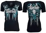 Rebel Saint by Affliction Women's T-Shirt Soft Touch L Black