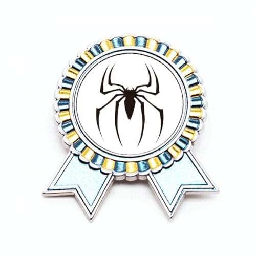 Broche noire motif araignée métal taille M, la solution pour personnaliser un manteau terne