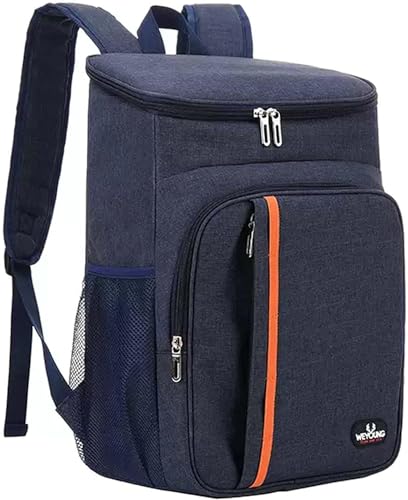 Cozlly Mochila Nevera Isotermica 18 litros, Mochila Termica Porta Alimentos Portatil, Bolsa Refrigeradora Grande Impermeable para Hombres y Mujeres, Picnic, Trabajo, Playa (Azul)