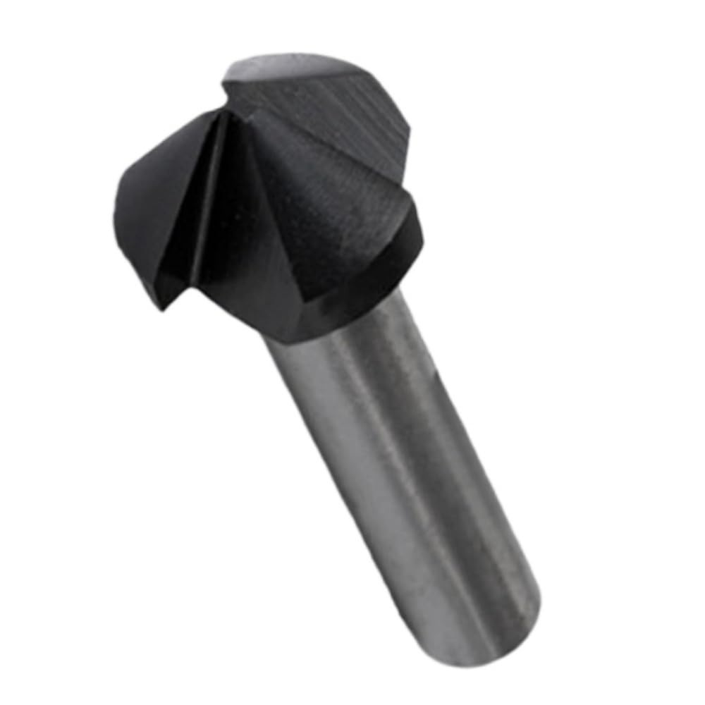 Punta svasatrice 1 pezz0 di fresa for smussatura e sbavatura, punta da trapano svasatrice a 3 scanalature a 90 gradi for metallo in acciaio e alluminio in ferro(Black,31mm)