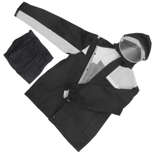 OUNONA 1set Motorcycle Rain Gear for Men Protective Rain Jacket and Pants Windproof Suit for Outdoor Riding Reflective Design for High Visibility