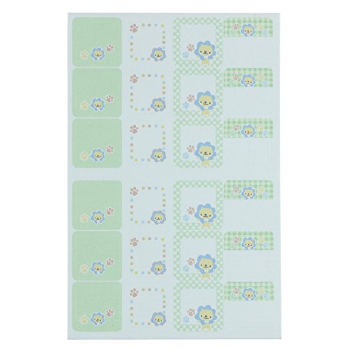 ゆにねーむ 洗濯 タグ に貼る シール ライオン 24ピース×1シート UN-198